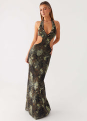 Indra Maxi Dress - Cyber Floral