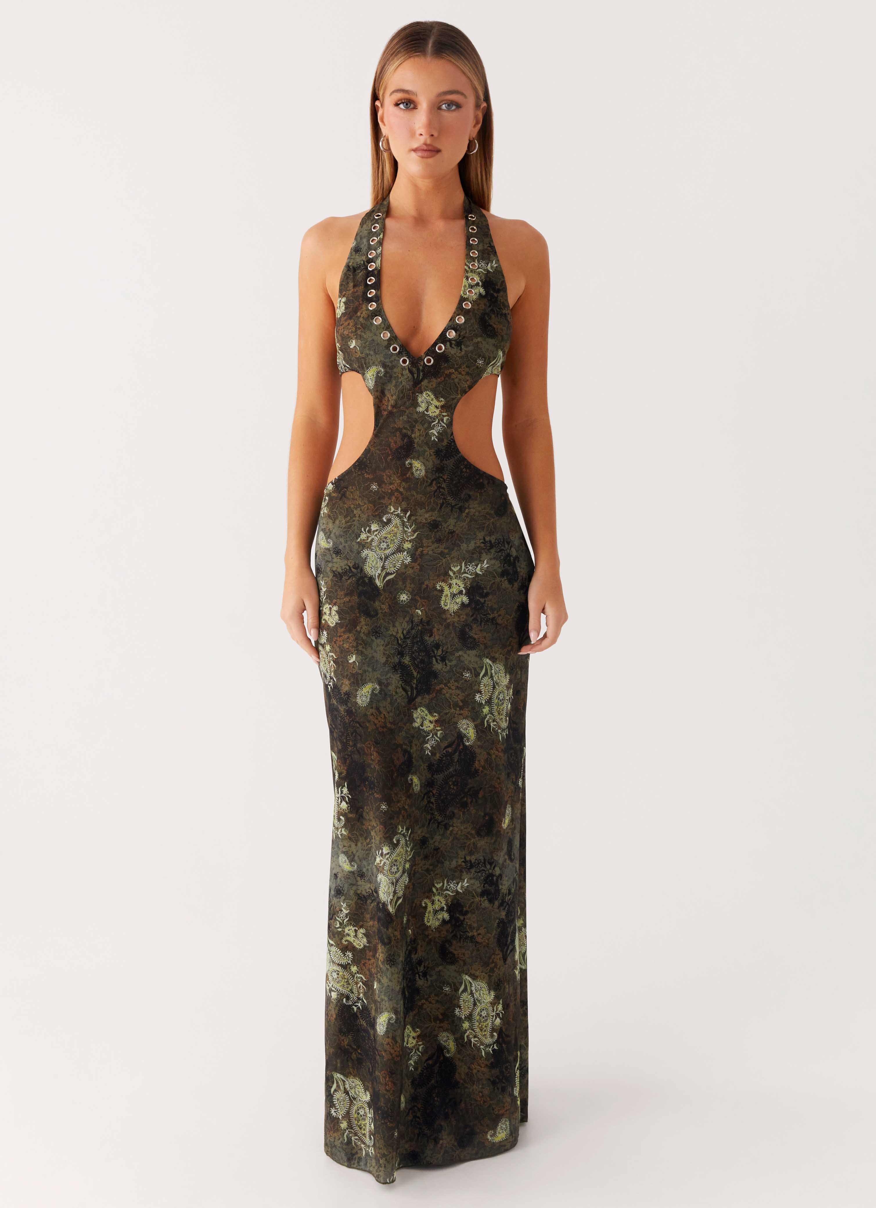 Indra Maxi Dress - Cyber Floral