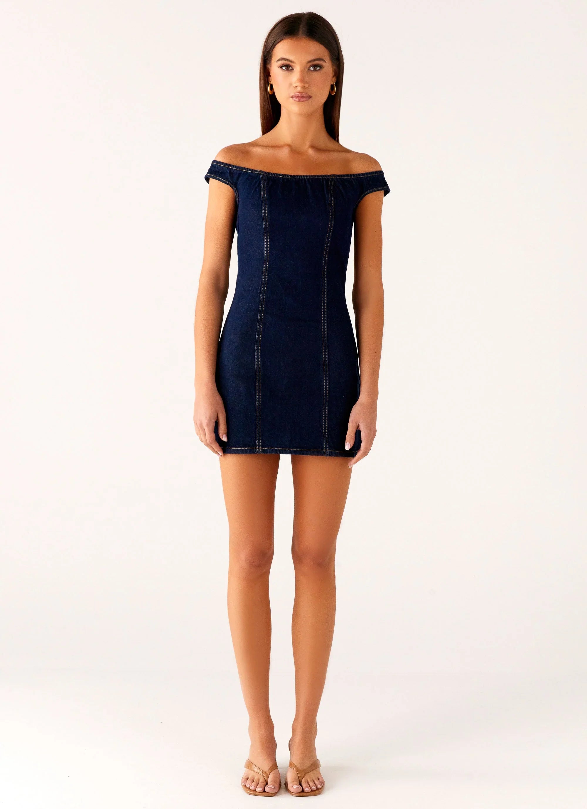 Bonnie Denim Mini Dress - Indigo