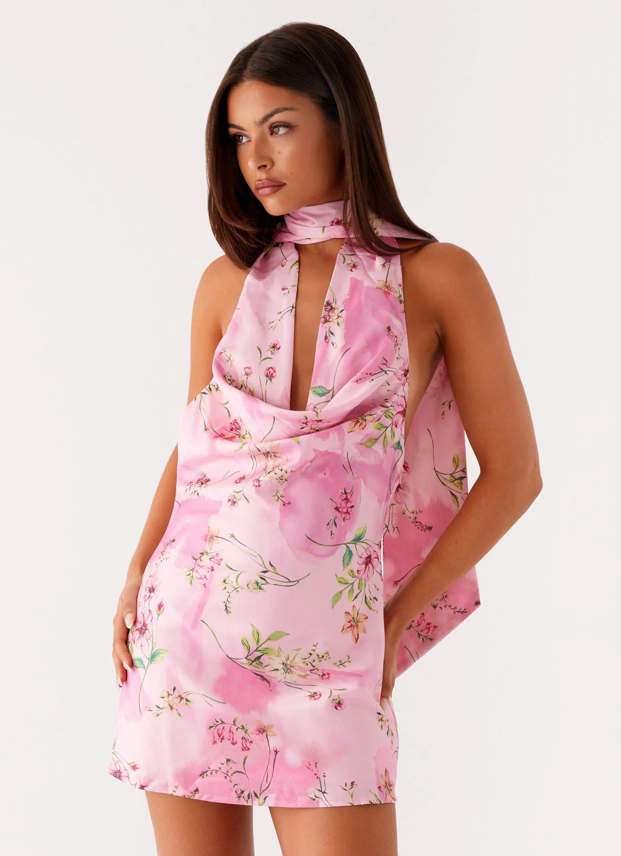 Heidi Mini Dress - Pink Floral